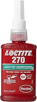 LOCTITE 270, Adhesive for the Permanent Securing of Screws, High-Strength Thread Lock for Metal Threads, Liquid Glue for Pumps, Gearboxes and More, 1x50ml