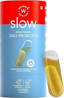 Daily Probiotics Gut Health Supplement, 60 Billion CFU, 15+ Clinically Proven Strains in Flaxseed Oil | For Bloating, Gas, Indigestion, IBS, IBD, Gut Health, 60 Veg Capsules
