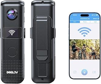 WiFi Body Camera - 1080P HD Recording, OLED Display, One-Touch Operation, 4-Hour Battery Life, Wearable Clip Design (128GB)