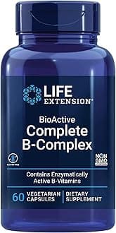 BioActive Complete B-Complex, 60 Vegan Capsules, Laboratory-Tested, Vegetarian, Gluten-Free, SOYA-Free, Non-GMO
