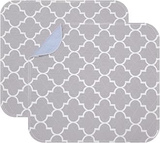 OUTCREATOR 2Pack Incontinence Chair Pad, Anti-Slip Waterproof Seat Protector & Bed Pad (21" x 22") for Toddlers Kids Adults Pets-Absorbent Reusable and Leakproof Lining for Spills, Urine and Fluids