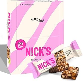 - Peanut Crunch Keto Nut Bar, No Added Sugar, 3g Net Carbs, 7g Protein, 180 Calories, Vegan Chocolate, Keto Candy, Gluten Free, Low Carb Snack, Bulk Saving (pack of 30) 40.0 grams