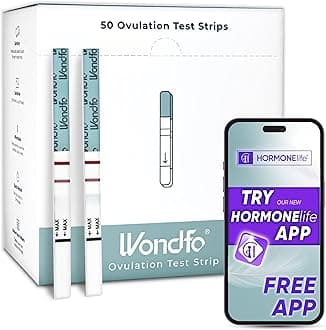 Ovulation Test Strips - Women Fertility Tracking and Pregnancy Planning with Cycle-Detecting LH Surge - Highly Sensitive and Fast Result at Home Kit (50 Count)