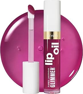 - Super Lustrous Glimmer Lip Oil, Moisturizing & Tinted, Shiny Finish, Made with Plant-Based Squalane, 006 Plum Pop, 0.13 fl oz