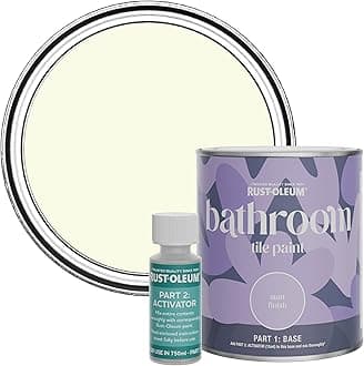 Rust-Oleum Beige Water-Resistant Bathroom Tile Paint in Matt Finish - Shortbread 750ml