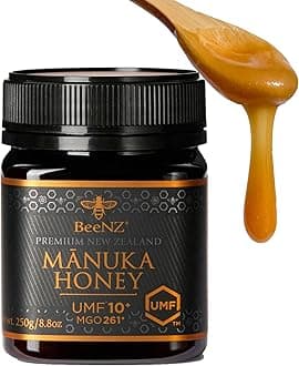 Raw Mānuka Honey, Certified UMF 10+ (MGO 263+), Pure New Zealand Monofloral Mānuka, Natural Sweetener, Superfood for Wellness Support, No Sugar Added, Traceable from Hive to Jar, 8.8 oz/250g