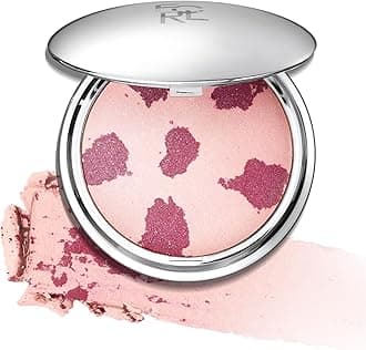 FOCALLURE Shimmer Face Highlighter Makeup Powder, Gel to Powder Glow Finish, Leaving a Lightweight & Healthy Radiance, Long Lasting Luminous Face Body Highlighter Makeup (PK02 Rosettes Light)