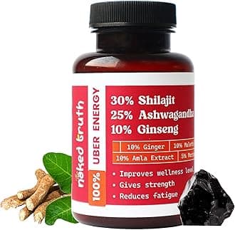 WildOak Shilajit with Ashwagandha & Korean Ginseng for Women | Strength | Stamina & Energy Booster | Hormonal Balance | Relief from Menstrual Cramps | 1000mg | 60 Veg Capsules