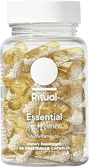 Ritual Women’s 18+ Daily Multivitamin - Key Essential Vitamins and Minerals to Support Energy, Heart, Bone, Brain Health* - Clinical Backed - Vegan - USP Verified - Citrus - 60 Capsules - 30 Servings