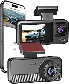 Dash Camera for Car, 1080P WiFi Front Dual Channel Dash Cam, Dash Camera for Cars 2.0" IPS Screen, Loop Recording, App Control, G-Sensor, Night Vision, Parking Mode, Support Max 64G