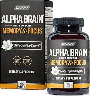 Alpha-Brain Cognitive Enhancement Nootropic & Phosphatidylserine - 90 Count