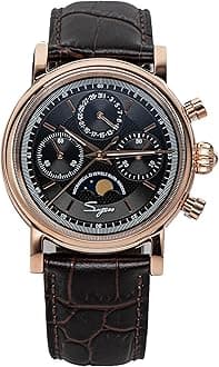 MoonPhase Master SU1908GZ Gold Swan Neck 40mm ST1908 Mechanical Chronograph Mens Wrist Watch Seagull 1963