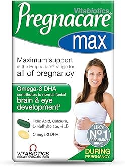Pregnacare Max 56 Tablets & 28 Capsules | Maximum support all of Pregnancy | with Omega-3 DHA, Folic Acid, Calcium, L-Methylfolate, Vitamin D | Brain & Eye Development.