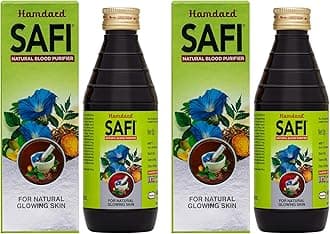 Hamdard Safi Blood Purifier Syrup for Healthy & Glowing Skin | 100% Pure | Clears Stomach and Improves Liver Function | 200ml | Pack of 2