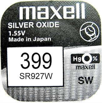 Maxell Silver Oxide 399 / SR927W Watch Battery