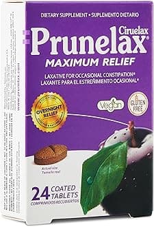 Prunelax Ciruelax Maximum Relief Natural Laxative for Occasional Constipation, 24 Tablets