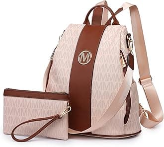 Women Fashion Backpack Purse Multi Pockets Anti-Theft Rucksack Travel Shoulder Bag Handbag