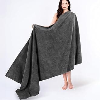 Cotton Paradise 100% Cotton 40x80 Oversized Bath Sheet, Extra Large Turkish Bath Towels for Bathroom, Dark Gray Bathsheet