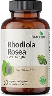 Futurebiotics Rhodiola Rosea Powder Adaptogenic Herb Vegetarian Capsules, 60 Count
