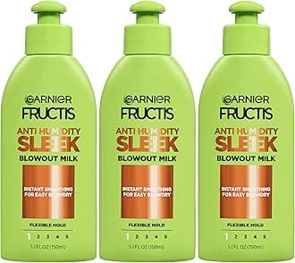 Garnier Fructis Style Anti-Humidity Smoothing Milk for Frizz Resistance, 5.1 Fl Oz, 3 Count, (Packaging May Vary)
