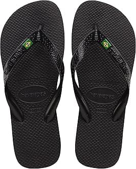 Havaianas Men's Brazil Flip Flop Sandals, Black, Size 13 Mens