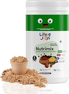 – NutriMix Powder - Chocolate I Complete Nutrition Drink for Kids (2+ Years)I No Refined Sugar I Calcium, DHA, Vit A, C I With Almonds, Dates, Walnuts, Chia & Flax I 100% Vegetarian I 400 gm