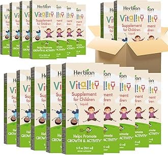 HERBION Naturals Vitality Supplement for Children, Promotes Growth and Appetite, Relieves Fatigue, Improves Mental & Physical Performance, for Kids 1 Year & Above (Pack of 24)