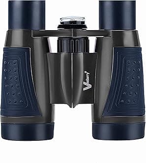 Compact Binoculars for Kids Bird Watching Hiking Camping Fishing Accessories Gear Essentials Best Toy Gifts for Boys Girls Children Toddler Waterproof 5X30 Optical Lens Including Compass