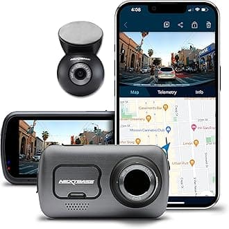 Nextbase622GW Dash Cam Front and Rear Camera- Full 4K/30fps UHD Recording in Car Camera- WiFi Bluetooth GPS- Slow Motion 120fps- What3Words- Voice Control & Polarising Lens Built-in 280°/ 360 Dual