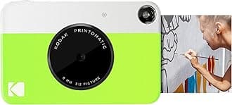 KODAK Printomatic Full-Color Instant Print Digital Camera, Zink 2x3" (5.1x7.5 cm) Sticky-Back Photo Paper, 5MP, Portable, Creative Fun Gift for Birthday, Christmas, Holiday, Green