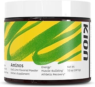 Kion Essential Amino Acids Powder - Amino Acids Supplement for Muscle Recovery, Essential Amino Energy Without Caffeine, EAAs Amino Acids Powder, BCAAs Amino Acids - 30 Servings, Cool Lime