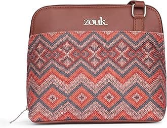 ZOUK Printed Vegan Leather Out Of Office Sling Bag With Adjustable Strap For Women's Girls