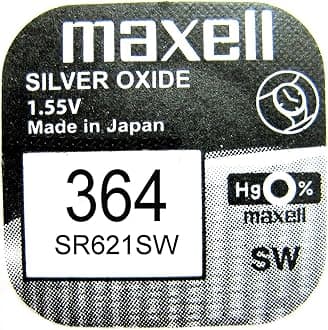 Maxell SR621SW SR60 SG1 SR621 364 Silver Oxide Watch Battery