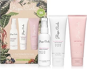 3-Step Styling Kit - Define, Style, Hold with Curl Defining Cream, Light Hold Gel & Refresh Spray – Enhances Shine, Moisture & Frizz Control for All Curl Types 2c–4c – Sulfate Paraben Free