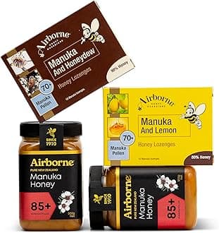 New Zealand Manuka Honey 85 Plus Premium Pack, 2 x 500g 85+ Premium Creamed Honey, Plus 1 Pack Manuka and Honeydew Lozenges, 1 Pack Manuka and Lemon Lozenges
