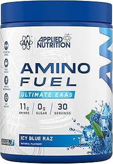 Applied Nutrition Amino Fuel - Amino Acids Supplement, EAA Essential Amino Acids Powder, Muscle Fuel & Recovery (390g - 30 Servings) (ICY Blue Raz) (New)
