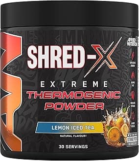 Shred X Fat Burner - ABE All Black Everything Fat Burner, Thermo Weight Management (300g - 30 Servings) (Lemon Ice Tea)