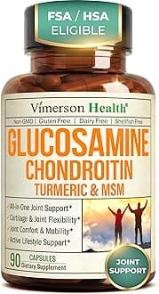 Glucosamine Chondroitin MSM – Joint Support Supplement for Women and Men with Glucosamine Sulfate 1500 mg, Chondroitin and MSM – for Cartilage, Joint Health and Flexibility – 90 Capsules