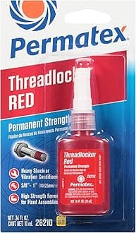 Permatex 26210 Permanent Strength Threadlocker Red, 10 ml