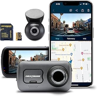 622GW Dash Cam with Rear Window Cam & 64GB Micro SD Card Bundle - True 4K 30fps UHD Recording Dash Cam, Wi-Fi, GPS, Bluetooth, Alexa Enabled, Image Stabilization, Parking Mode