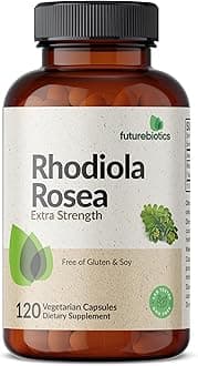 Futurebiotics Rhodiola Rosea Powder Adaptogenic Herb Vegetarian Capsules, 120 Count