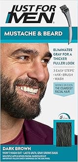 Color Gel Mustache & Beard M-45, Dark Brown (Pack of 4)4