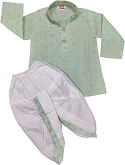 GenericDhoti Kurta Set for Kids | Pure Cotton Kurta Pyjama Set for Boys