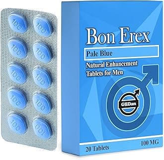 Bon Erex - 20 Pale Blue Tablets for Men 100mg | Enhanced Energy & Long-Lastin...