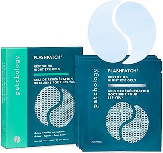 Patchology Restoring Eye Gel Patches with Retinol & Collagen - Under Eye Mask for Dark Circles, Puffy Eyes, & Wrinkles - Anti-Aging Overnight Pads Set to Brighten Skin Care for Eye Bags (5 Pairs)