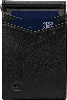 RFID Blocking Slim Minimalist ID Outside Front Pocket Wallet, Money Clip, 11/14 Slots, Leather Wallet