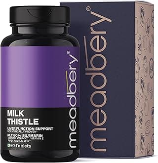 MEADBERY Liver Detox Supplement Tablet For Men & Women With 600Mg Of Milk Thistle For Healthy Liver|Helps In Cleanse Liver, Natural Protection Against Fatty Liver (Milk Thistle)
