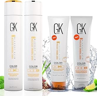 Global Keratin Moisturizing Shampoo Conditioner Duo 10.1 fl oz and 3.4 fl oz Set of 4 Kit for Unmanageable Hairs