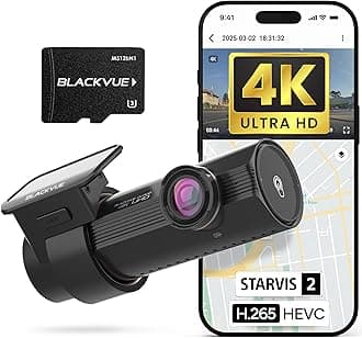 BlackVue DR970X-1CH Plus II 128GB Dash Cam – 4K UHD Dash Cam Front, STARVIS 2, HDR, Fast Boot, USB-C, Video Playback via Wi-Fi, Cloud Remote Access, Smart Parking Mode Dashcam