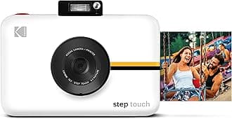 KODAK Step Touch Instant Camera with 3.5 Inch LCD Touchscreen Display (White) Bluetooth Printer with ZINK Technology, 1080p HD Video, 10x Zoom & KODAK App